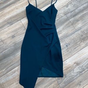 emerald green wrap dress
